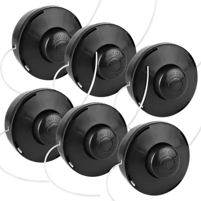 Produktbild von Forever Speed 6 X Doppelfadenkopf für Motorsense Fadenspule mit Tippautomatik Doppelfadenkopf Fadenkopf Mähkopf Mähfaden für Motorsensen