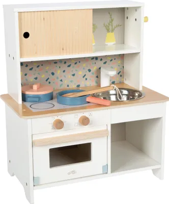 Produktbild von small foot Kinderküche Terrazzo kompakt, Spielküche mit Zubehör, Holz, ab 3 Jahre, 12728