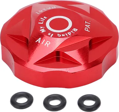Produktbild von Frontgabel Luftkammer Abdeckung, Fahrrad Federgabel Ventilkappe, Aluminiumlegierung, rot, für Mountainbike