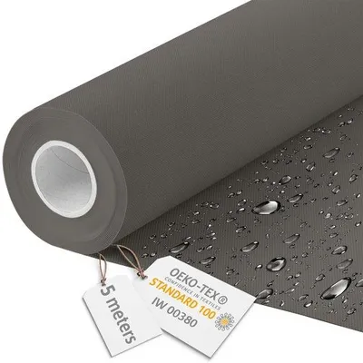 Zdjęcie produktu dla Wodoodporne płótno, szerokość 160 cm, 600D, szare, 5 m