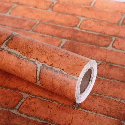 Zdjęcie produktu dla Tapeta samoprzylepna czerwona cegła - 0,45 x 3 m - tapeta do odklejania i przyklejania