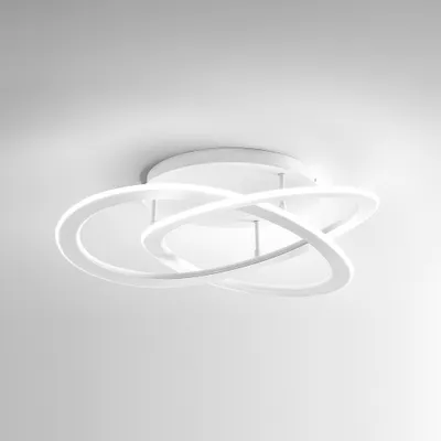 Produktbild von Yara P/P C 30W LED 1300lm 3000K Weiße Deckenleuchte aus Aluminium und Silikon - Gealuce Dimmbar mit Phasenanschnitt und Druckknopf
