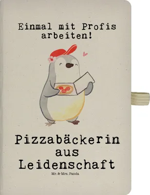 Produktbild von Mr. & Mrs. Panda notizbuch Pizzabäckerin Leidenschaft - Transparent - Geschenk, Skizzenbuch, Lieferbringdienst, Reisetagebuch, Adressbuch, Journal, Spruch, Lustig, Witzig