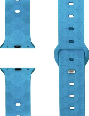 Produktbild von Hexion Armband für Apple Watch SE/10/9/8/7/6/5/4/3/2/1, Silikon Loop Sportarmband, 38/40/41/42mm -  Nebelblau