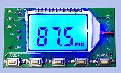 FM-Transmitter-Modul, digitaler Stereo-Sender, DSP PLL, 87-108 MHz, LCD