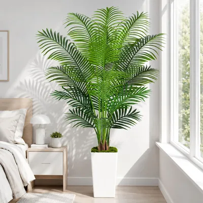 Künstliche Palme 1,8 m mit Topf, tropische Dekoration