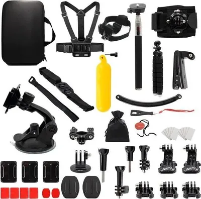Immagine prodotto di set di accessori per action camera 50 in 1, adatto a GoPro Hero 11, 10, 9, 8, 7, 6, 5, 4, GoPro Max, Fusion, DJI Osmo Action, Insta 360, ecc