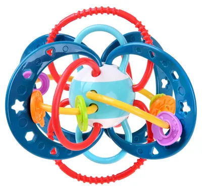 Produktbild von Woopie Baby 2-in-1 Sensorisches Spielzeug Beißring Rassel Montessori