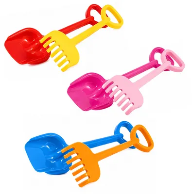 Immagine prodotto di Grande pala e rastrello per sabbia per bambini, 55 cm, mix di colori