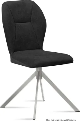 Produktbild von Esszimmerstuhl (8er-Set) Dorthy 51x92x60 Edelstahl/Anthrazit