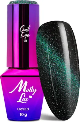 Produktbild von Magnetischer Hybrid-Nagellack mit Katzenaugen-Effekt Cat Eye Flashing Magic MollyLac 10g Nr. 154