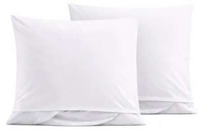 Produktbild von 2er Pg. Kopfkissenbezug 80x80cm kochfest, Hotelverschluß, weiß, Linon, 95 Grad Wäsche, Kissenhülle 100% Baumwolle