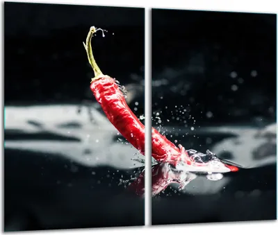 Obrázok produktu pre Kryt varnej dosky 2 kusy 30x52 keramický kryt varnej dosky sklo chili