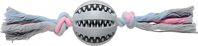 Produktbild von Hundespielzeug Hundeball mit Seil für Wasserspiele, schwimmfähig, 22 cm
