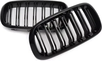 Immagine prodotto di Griglia renale – Per BMW X5/X6 F15/F16 F85/F86 (2014-2017) – Nero lucido – Doppia linea – Accessori auto