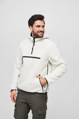 Obrázek produktu pro Pánská bunda Brandit Teddyfleece Worker Pullover Jacket white - L