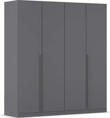 Produktbild von Drehtürenschrank >Alba< inkl. Inneneinteilung, grau metallic - 181x197x54cm (BxHxT)