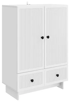 Image de Buffet Blanc 66 x 34,5 x 95 cm Bois d’ingénierie
