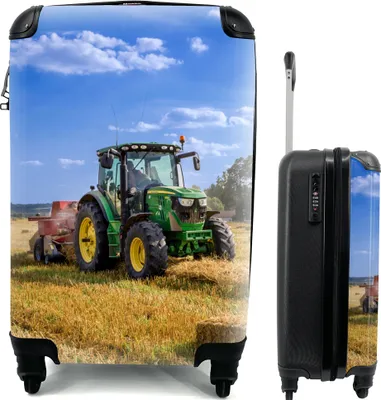 Produktbild von MuchoWow® Koffer Handgepäck Trolley Rollkoffer Kleine Reisekoffer mit 4 Rollen - Traktor - Bauernhof - Heu - Feld - Sonne - Landleben - Cabin Size < 55x40x23 cm & 55x40x20 cm - Fotokoffer - Kabinenkoffer - Boardgepäck - Reise-Box - Reisekoffer - Reisegepäck - Koffer mit Bild - Trolley für Kinder
