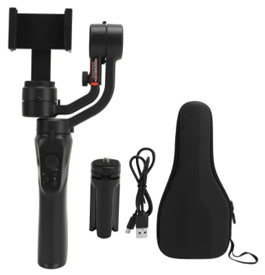 Immagine prodotto di Stabilizzatore portatile per telefoni cellulari, sistema di tracciamento intelligente a 3 assi con treppiede