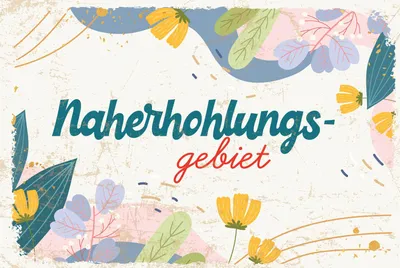 Produktbild von vianmo Blechschild 20x30 cm Naherholungsgebiet Blumen
