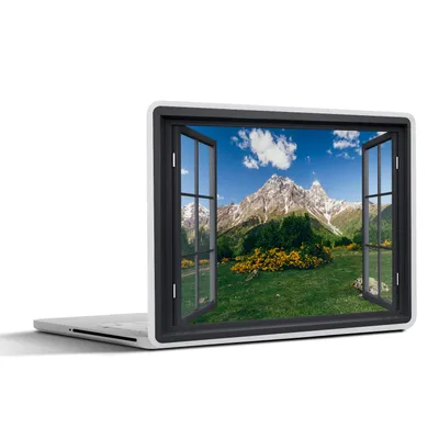 Produktbild von MuchoWow® Laptop Aufkleber Sticker Cover Aussicht - Natur - Berge 30x21 cm - Sticker für Laptop - Selbstklebend