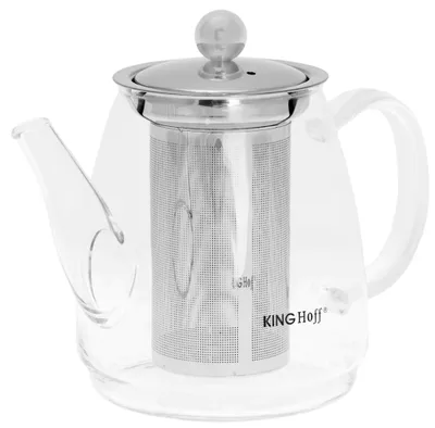Zdjęcie produktu dla Szklany ZAPARZACZ do HERBATY ziół KAWY 900ml 4843