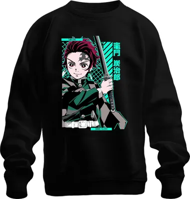 Produktbild von Tanjiro Demon Slayer Kamado Schwert Anime Manga Geschenk Cosplay Uni Sweatshirt Pullover, Schwarz, M