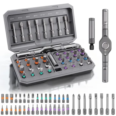 Productafbeelding van Elzusha - Magnetische Schroevendraaier Set 42-in-1 met Ratel en T-Handvat