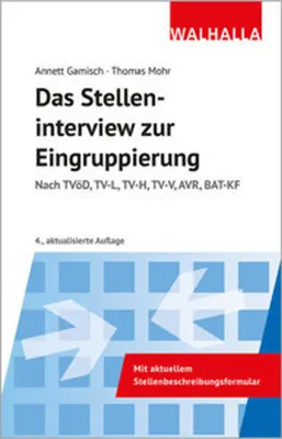 Obrázek produktu pro Das Stelleninterview zur Eingruppierung