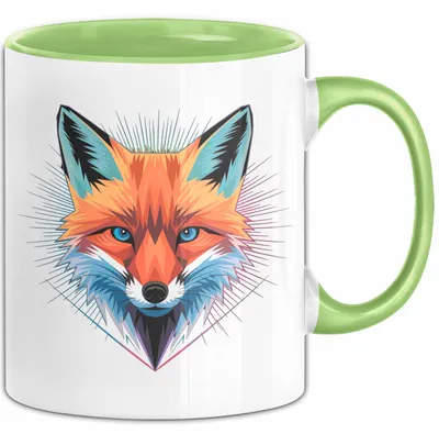 Produktbild von Fuchs Tierliebhaber Tasse Geschenk Lustige Geschenkidee Spruch (Grün)
