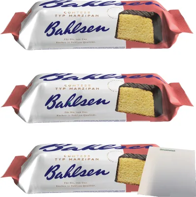 Produktbild von Bahlsen Comtess feiner Rührkuchen Marzipan Typ Marzipan 3er Pack (3x350g Packung) + usy block