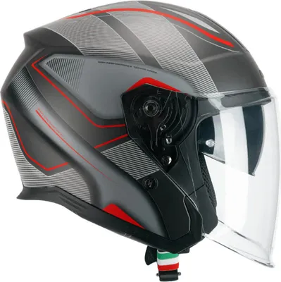 Zdjęcie produktu dla Kask Jet CGM 136G RNA Sport Matt Grey Red rozmiar S