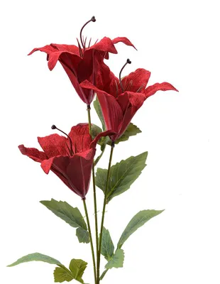 Image de Clayre & Eef Fleur artificielle 72 cm rouge plastique