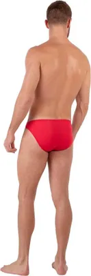 Image de HOM Plumes Micro Briefs Slip Hommes Caleçon Non-embrassant Rouge M