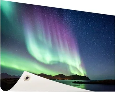 Produktbild von Gartenposter - 120x80 cm - Nordlicht in norwegischer Natur  - Modernes Wandbilder - Natur