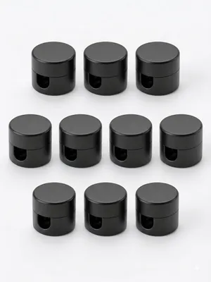 Produktbild von 10 x SOIXX Kabelhalter Deckenhaken mit Abdeckung Deckenpins für Lampenkabel Textilkabel Schwarz