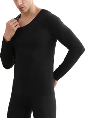 Produktbild von ASKSA Herren Thermounterwäsche Set Atmungsaktiv Weich Innenfleece Thermobekleidung, Schwarz, L