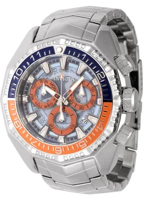 Obrázok produktu pre Invicta Akula 44294 Pánske Hodinky - Quartz Hnací Mechanizmus - Nerezová Oceľ s Modrým Ciferníkom - 55 mm