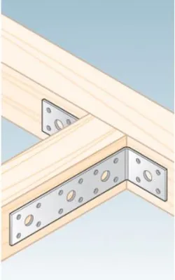 Produktbild von 20x Winkelverbinder 150x50x35mm verzinkt Lochplattenwinkel Stuhlwinkel
