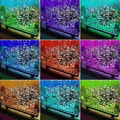 Zdjęcie produktu dla Wodoodporna lampa akwariowa, 45 cm, 24-przyciskowy panel sterowania, zmiana kolorów