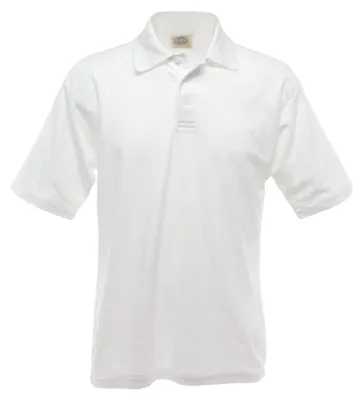 Productafbeelding van UCC 50/50 Pique Polo shirt voor heren, model BC1194 (4XL), kleur wit