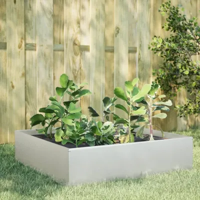 Zdjęcie produktu dla Maison Exclusive – podwyższona grządka 100 x 100 x 41 cm ze stali nierdzewnej