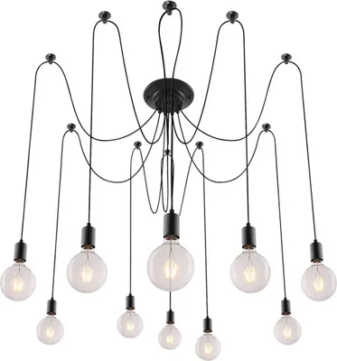 Obrázek produktu pro Závěsné svítidlo Caspar z matného černého plastu Ø80cm H:100cm