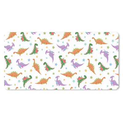Produktbild von MuchoWow® Mauspad Mousepad Dino - Muster - Sterne - Jungen - Mädchen - Kinder - Kinder 60x30 cm - Mousepads - Maus Mat - Pad - Mausunterlage - Nachhaltig