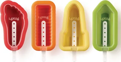 Zdjęcie produktu dla Lékué 3400231S01U150, Zielony, Pomarańczowy, Czerwony, Żółty, Silikon, 65 mm, 105 mm, 135 mm