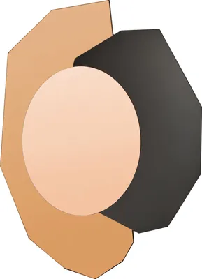Zdjęcie produktu dla BELIANI Lustro ścienne różowe złoto szkło i MDF 62 x 80 cm nieregularny okrągły kształt nowoczesne do salonu na korytarz