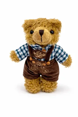 Produktbild von Bayerischer Teddybär 22 cm Kuscheltier Plüschtier Stofftier mit Lederhose Tracht  Souvenir Geschenk für Kinder