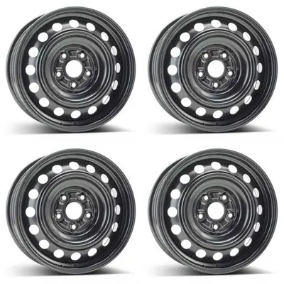 Image de 4 jantes en acier Alcar, 6,5Jx16 pouces, déport 45, 5x114,3, pour Toyota Auris, Corolla, Yaris (lot de 4)