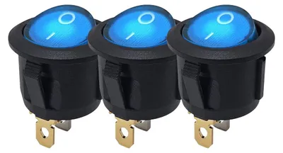 Productafbeelding van ProRide Wipschakelaar ON-OFF - 250V/6A - 3-Pins - Blauw - 3 Stuks
